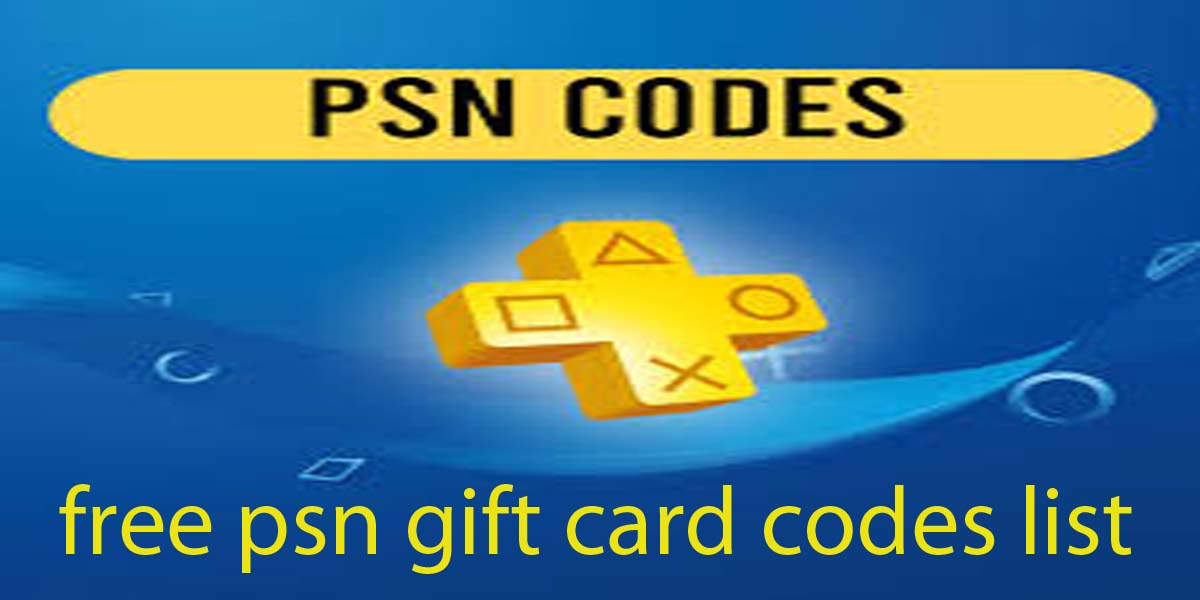 free psn gift card codes list